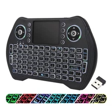 Mini Wireless Keyboard Touch Pad Mouse Remote UPGRADED with Rechargeable Battery