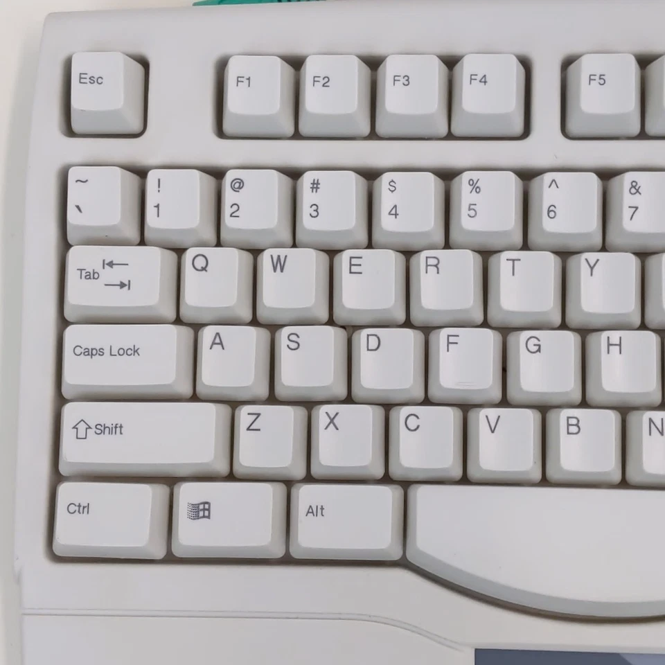 Adesso WKB120 PS2 Ergonomic Keyboard BuiltIn Touchpad Vintage PC Computer Tested - Image 2 of 4