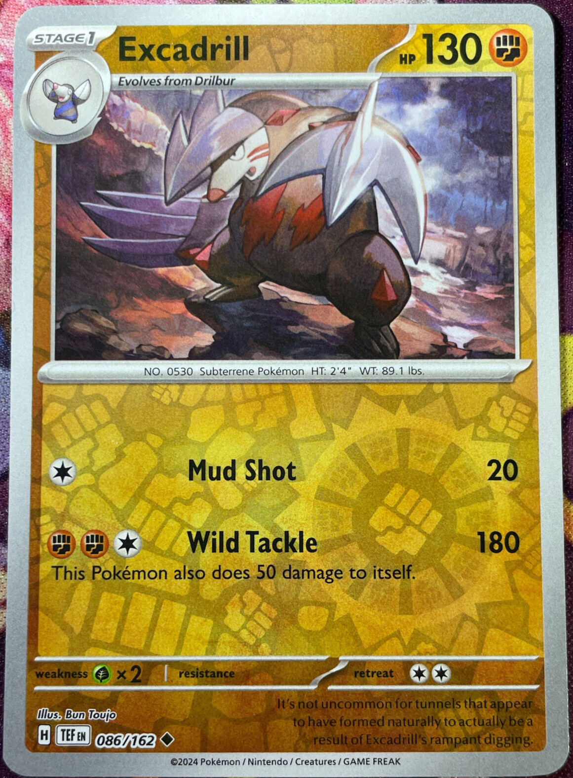 Excadrill Reverse Holo - 086/162 - Temporal Forces Pokemon 2024