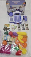 Buyger Multifunctional Cash Register Toy Ages 3,4,5 With 68 Pieces + Batteries 