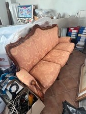 SALOTTO ANTICO ANTIQUARIATO, COME NUOVO, UN DIVANO E DUE POLTRONE