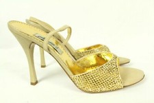Vero Cuoio Womens Shoes Beige Suede Crystal Retail 420