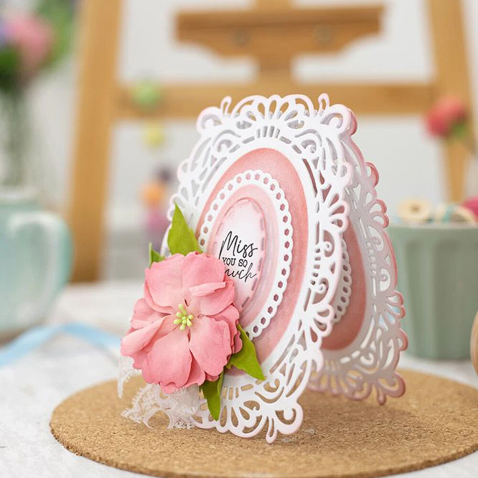 Lace Frame Metal Cutting Dies Scrapbooking Paper Card Crafts Embossing Stencils - Image 3 of 3