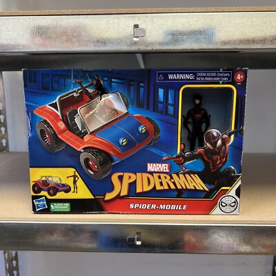 Marvel Spider-Man Spider-Mobile 6'' Vehicle Miles Morales Action Figure Brand New
