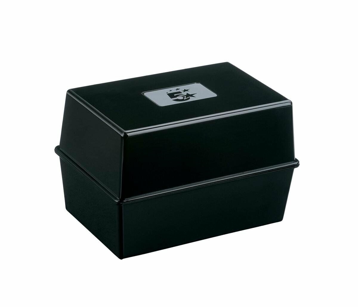 Office Index Record Card Box Filing Box - Black 8 x 5""