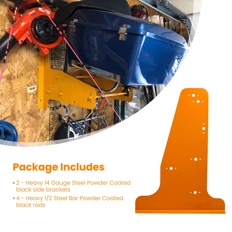 Soporte de almacenamiento de montaje en pared Tour Pak Pack para Harley Electra Glide 1997+ Foto 3 de 4