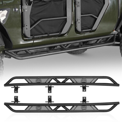 Pair Nerf Bars Side Steps Armor Running Boards For 2020-2025 Jeep Gladiator JT