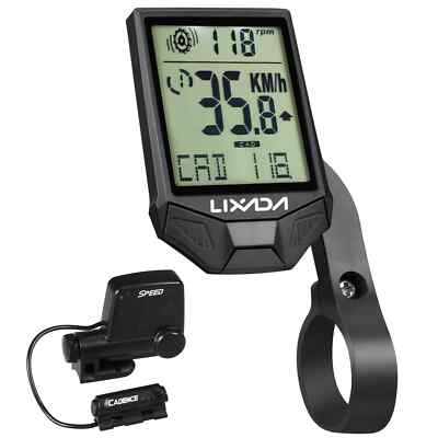 Wireless Cycling Computer Multifunctional Rainproof with Backlight LCD Screen