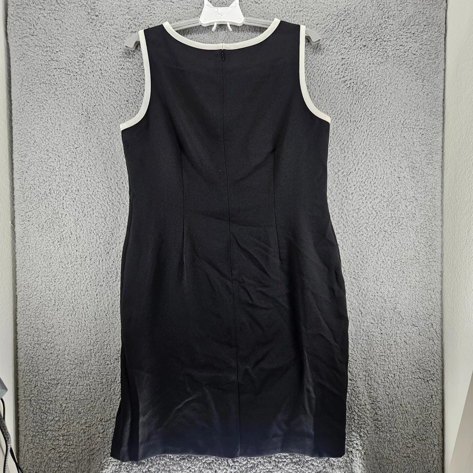 Vestido Vaina Karen Scott Mujer Negro Sin Mangas Minimalista Carrera Forrado Talla 16 Foto 4 de 4