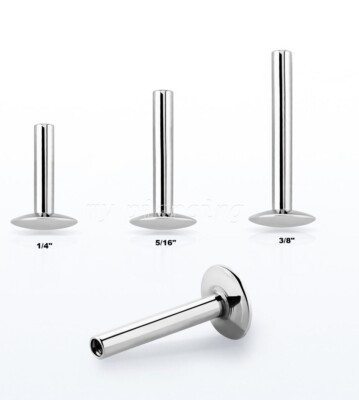 1PC 16g 4mm Curved Base Steel Internally Threaded Replacement