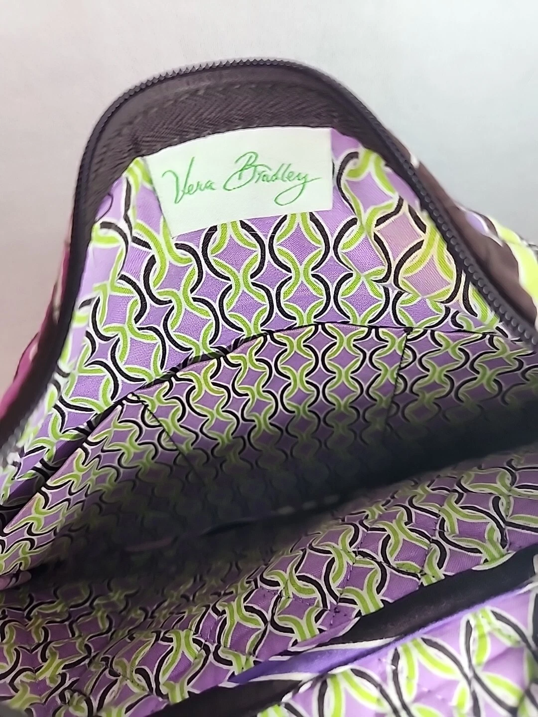 Borsa a tracolla Vera Bradley modello rosa fiore marrone ottime condizioni 724A109