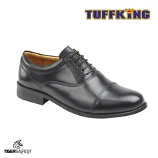 Tuffking 4073 Black Mens Oxford Dress Executive Quality Leather Uniform Shoes