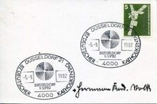 Hermann Cardinal Volk autograph Bischof v Mainz 1962-82, signed FDC