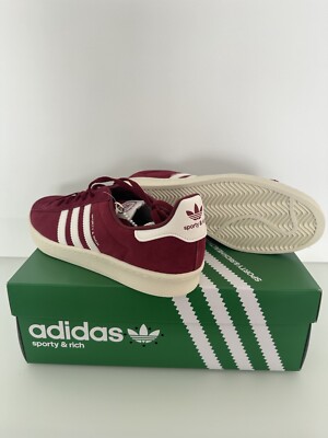 Adidas Campus 80s x Sporty & Rich / Weinrot / Gr. 46