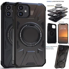For Apple iPhone 11 Shockproof Ring Kickstand Protective Rugged Phone Case Cover