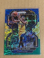 2021-22 PRIZM CHOICE BLUE YELLOW AND GREEN PARALLEL INSERT JUSTIN HOLIDAY PACERS