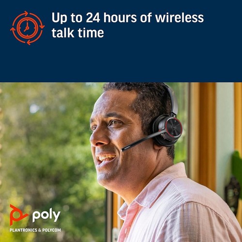 Poly Voyager 4320 UC BT 5.2 Wireless Headset WFH Smart Plantronics Teams Cert. - Afbeelding 6 van 12