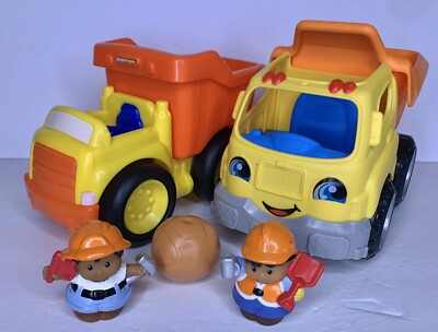 Fisher-Price Little People Dump Truck with Workers Rock Sounds and