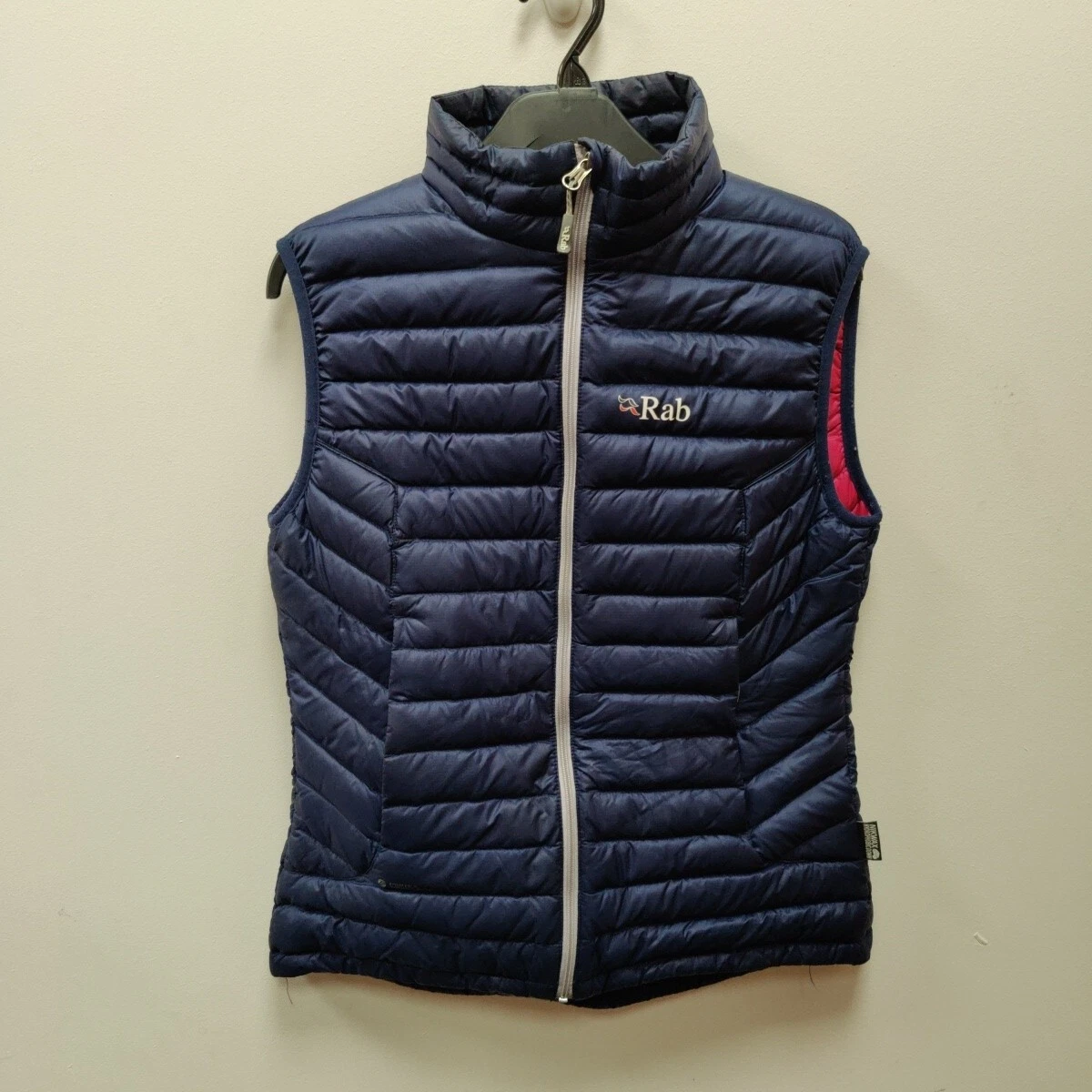 RAB Women s Microlight Down Vest Gilet Pertex Nikwax Blue Navy Size Small UK 10