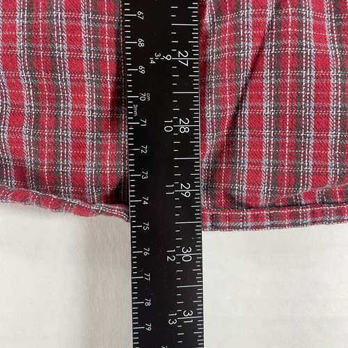 Woolrich Flannel Shirt Men's Large Vintage Plaid Long Sleeve Work Wear Red - Picture 6 of 8
