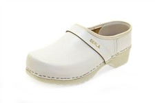Gerla Comfort Scarpe Casual Zoccoli Legno Pelle Bianco 40 NUOVE Slip On