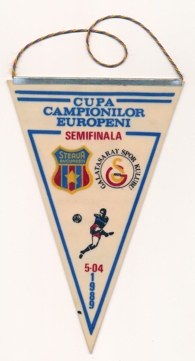 Galatasaray Istanbul Pennant Steaua Bucuresti Football Champions League