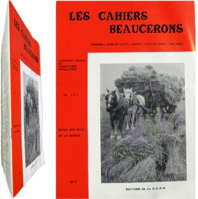 Les Cahiers beaucerons Nr. 4 1990 Folklore de Verdes Wildge und Pflug Mariault