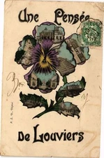 Old postcard Une Pensée de LOUVIERS (181922)