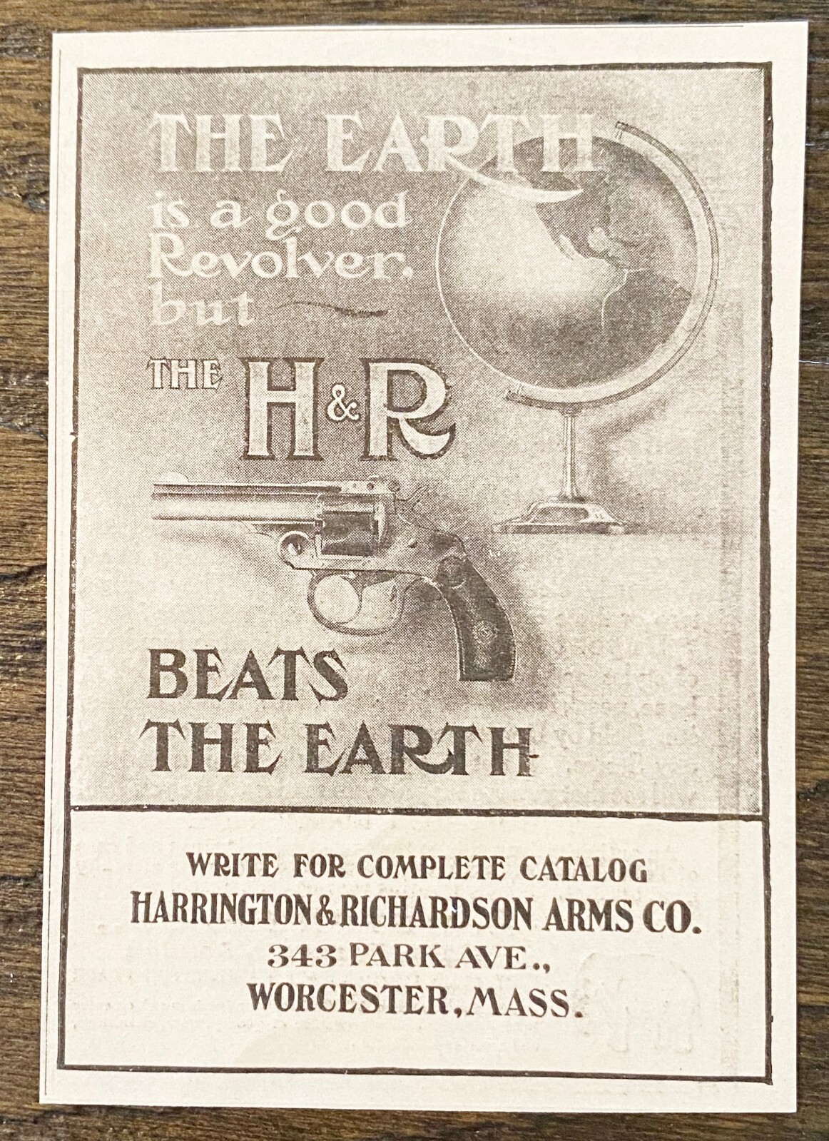 1906 H&R REVOLVER Vtg Gun/Pistol Print Ad~Harrington&Richardson BEATS ...