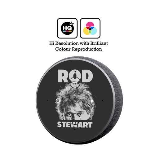 OFFICIAL ROD STEWART ART VINYL STICKER SKIN DECAL COVER FOR AMAZON ECHO DOT - Afbeelding 2 van 9