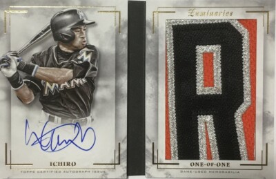 2018 Ichiro Suzuki 1/1 Auto Topps Luminaries Game-used Jumbo