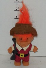 Vintage My Lucky Russ Berrie Troll 6" Doll Orange Hair Pilgrim Thanksgiving