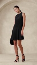 Banana Republic Penelope Crepe Mini Dress Black Size Sm RT $150