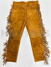 Handmade Genuine Suede Fringe Pant, Biker pant, Cow Boy Pant , Fringe Pant