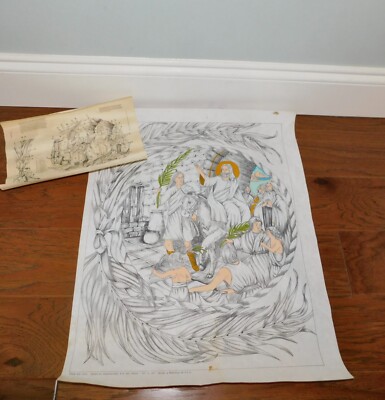 ARTEX Vintage Picture To Paint ''JESUS IN JERUSALEM'' # 2241 (Tri-chem) Easter!