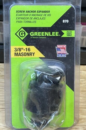 New GREENLEE TOOLS SCREW ANCHOR EXPANDER #870 3/8