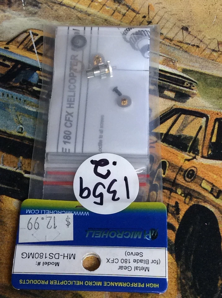 Engranaje de metal MICROHELI MH-DS180MG se adapta a: Blade180CFX Servo nuevo en paquete enviado a EE. UU. Foto 2 de 3