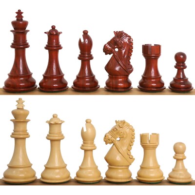 3,9'' Zaum Staunton Luxus Schachfiguren Nur Set - Bud Palisander & Buchsbaum
