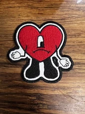 Bad Bunny / Un Verano Sin Ti Heart Embroidered Patch Iron On/ Sew On