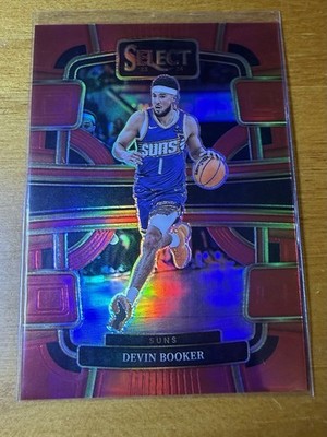 2023-24 Panini Select Devin Booker Red Prizm Concourse #/199 Suns