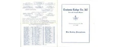 Teutonia Lodge 367 PA Masonic Officers Meeting Paperwork 1965 Berks County PA