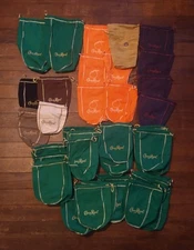 CROWN ROYAL Royale DRAWSTRING BAGS - LOT OF 44 Mixed Colors Purple Green Peach 