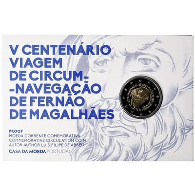Portugal, 2 Euro, Fernand de Magellan, Coin card.Proof, 2019, Lisbonne - Photo 1/2