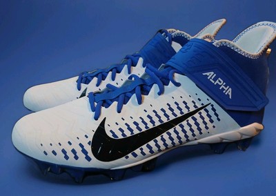 Nike Alpha Menace Pro 2 Mens 18 Shoes White Blue Mid Football Cleats Sneakers