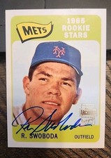 2001 Topps Archives Autographs #100 Ron Swoboda New York Mets On Card Auto 