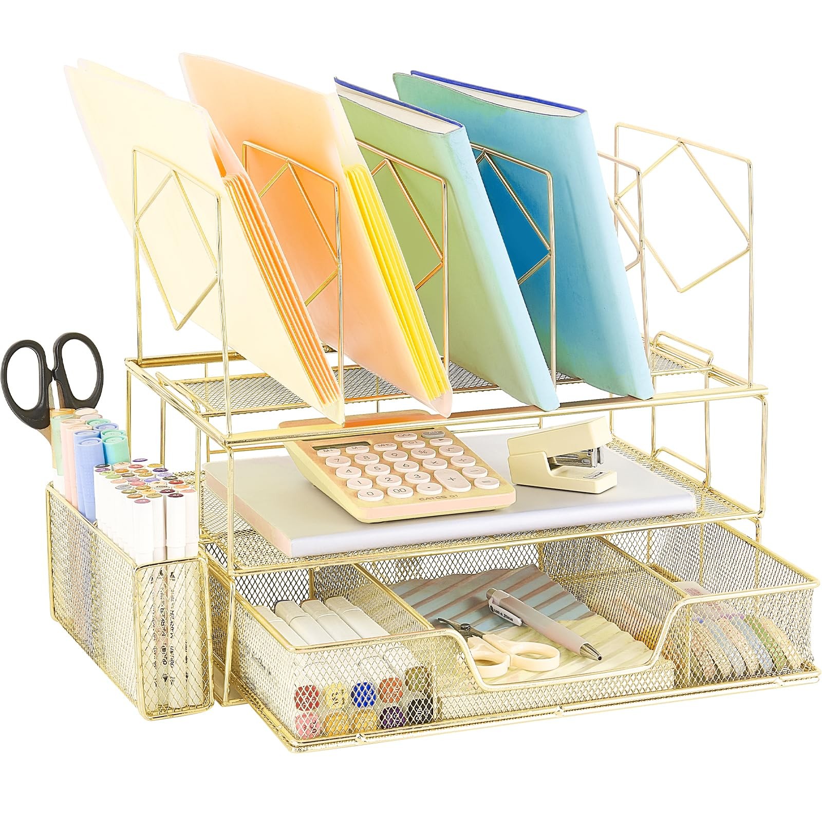 Cute Desk File organizer Desktop Organizers and Workspace Accessories File Ra-image