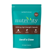 Joints, Aches Support Supplement Devil's Claw 2200mg Capsules Nutrivity 120