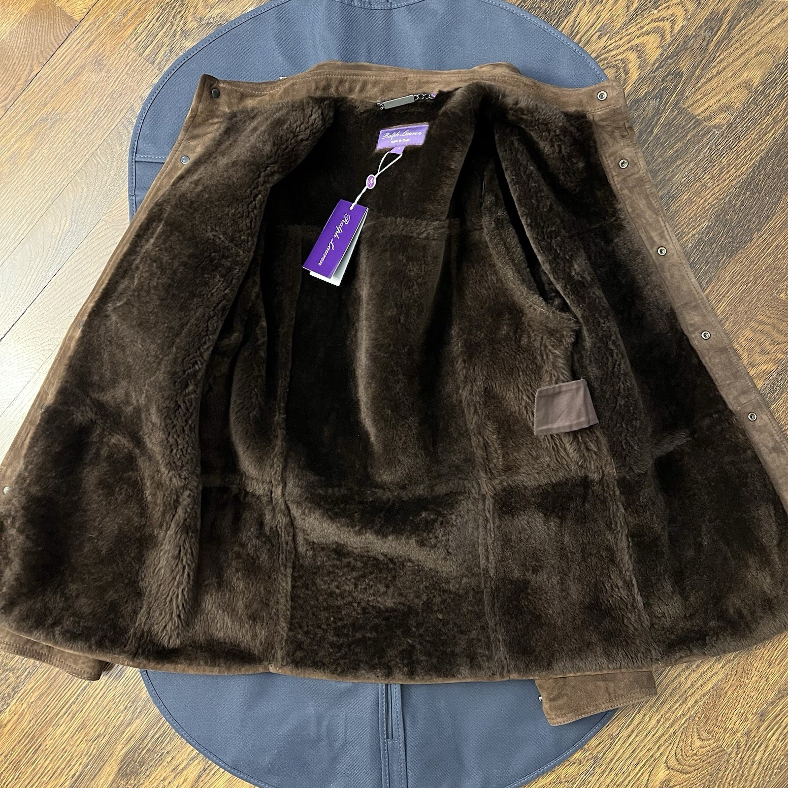 Ralph Lauren Purple label - Chilton Shearling Suede Shirt Jacket -S- $4,995 image 10