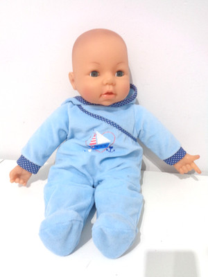 Bayer Hello Baby Boy Doll with Talking and Sounds 18 inch tall open close eyes