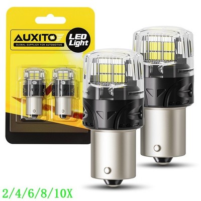 Auxito 4000LM Canbus Ba15s 1156 7506 LED Backup Reverse Bulb  Pure White 2/10x